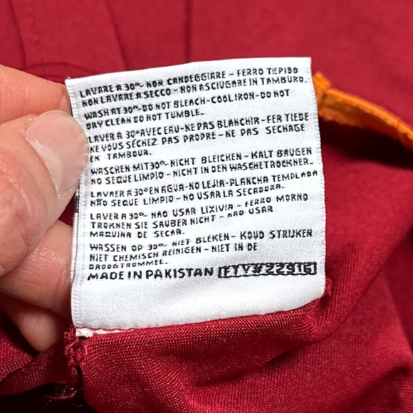 Vintage Y2K Kappa AS Roma Burgundy Red Training Soccer Jersey Mens XS - Picture 12 of 13